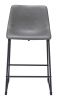 Smart Modern Black Upholstered Counter Stool – Sculpted Polyurethane Seat & Metal Base