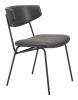 Charon Bauhaus Dining Chair – Vinyl Upholstery & Powder-Coated Steel