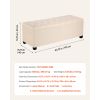 Storage Ottoman Bench, Button-Tufted End of Bed Bench with Side Bags, Flip-up Upholstered Storage Chest with Metal Frame