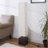 Rice Paper Floor Lamp with Dark Wood Base & White Shade