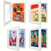 4 pcs Children's Art Frame Replaceable 8.5 X 11 Art Items Art Frame Front Open Picture Display Frame, As Halloween, Christmas Gifts