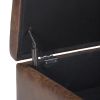 Owen - Coffee Table Storage Ottoman - Distressed Chestnut Brown