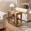 2-Tier End Table with Storage Shelf for Living Room