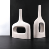 Ravel Ceramic Vase, White, Available in 2 Sizes