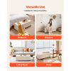 Storage Ottoman Bench, Button-Tufted End of Bed Bench with Side Bags, Flip-up Upholstered Storage Chest with Metal Frame