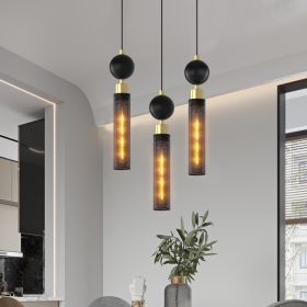 Modern Wrought Iron Adjustable Pendant Light, Black (Option: Black)