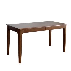 Solid Pine Wood Desk with 2 Drawers – Natural Finish (Option: Style1_Walnut)