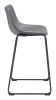 Smart Modern Black Upholstered Bar Stool – Sculpted Polyurethane Seat & Metal Base