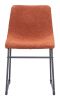 Smart Modern Black Upholstered Dining Chair – Sculpted Polyurethane Seat & Metal Base