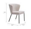 Elegant Aimee Mid-Century Modern Dining Chair – Wrapped Seat & Back, Stackable