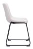Smart Modern Black Upholstered Dining Chair – Sculpted Polyurethane Seat & Metal Base