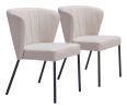 Elegant Aimee Mid-Century Modern Dining Chair – Wrapped Seat & Back, Stackable