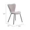 Thibideaux Urban Boho Mid-Century Modern Chair – Polyester Fabric Seat & Steel Frame