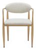 Zens Contemporary Dining Chair – Performance Fabric & Forged-Look Steel