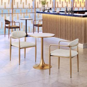 Zens Contemporary Dining Chair – Performance Fabric & Forged-Look Steel (Option: Quill Gray)