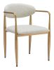 Zens Contemporary Dining Chair – Performance Fabric & Forged-Look Steel