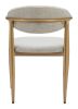Zens Contemporary Dining Chair – Performance Fabric & Forged-Look Steel