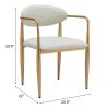 Zens Contemporary Dining Chair – Performance Fabric & Forged-Look Steel