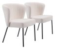 Elegant Aimee Mid-Century Modern Dining Chair – Wrapped Seat & Back, Stackable