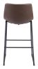 Smart Modern Black Upholstered Bar Stool – Sculpted Polyurethane Seat & Metal Base