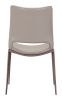 Modern Ace Black Faux Leather Armless Dining Chair with Steel Frame