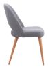 Leith Modern Dining Chair – Vinyl Seat & Wood Legs