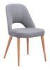 Leith Modern Dining Chair – Vinyl Seat & Wood Legs