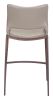 Modern Ace Black Faux Leather Counter Stool with Brushed Stainless Steel Frame
