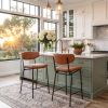 Charon Bauhaus Counter Stool – Vinyl Upholstery & Powder-Coated Steel