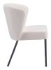 Elegant Aimee Mid-Century Modern Dining Chair – Wrapped Seat & Back, Stackable