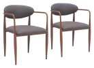 Zens Contemporary Dining Chair – Performance Fabric & Forged-Look Steel