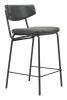 Charon Bauhaus Counter Stool – Vinyl Upholstery & Powder-Coated Steel