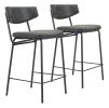Charon Bauhaus Counter Stool – Vinyl Upholstery & Powder-Coated Steel