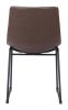 Smart Modern Black Upholstered Dining Chair – Sculpted Polyurethane Seat & Metal Base