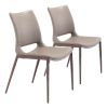 Modern Ace Black Faux Leather Armless Dining Chair with Steel Frame