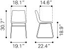 Smart Modern Black Upholstered Dining Chair – Sculpted Polyurethane Seat & Metal Base