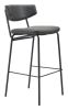 Charon Bauhaus Bar Stool – Vinyl Upholstery & Powder-Coated Steel