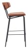 Charon Bauhaus Bar Stool – Vinyl Upholstery & Powder-Coated Steel