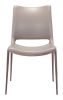 Modern Ace Black Faux Leather Armless Dining Chair with Steel Frame