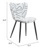 Prestige Modern Dining Chair – Vinyl or Fabric Seat with Steel Frame