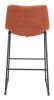 Smart Modern Black Upholstered Bar Stool – Sculpted Polyurethane Seat & Metal Base