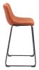 Smart Modern Black Upholstered Bar Stool – Sculpted Polyurethane Seat & Metal Base
