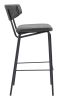 Charon Bauhaus Bar Stool – Vinyl Upholstery & Powder-Coated Steel