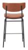 Charon Bauhaus Counter Stool – Vinyl Upholstery & Powder-Coated Steel