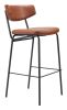 Charon Bauhaus Bar Stool – Vinyl Upholstery & Powder-Coated Steel
